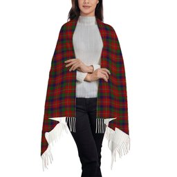 ScotsTee Shop Scottish Robertson White line Solf Tartan Plaid Tassel Winter Scarf