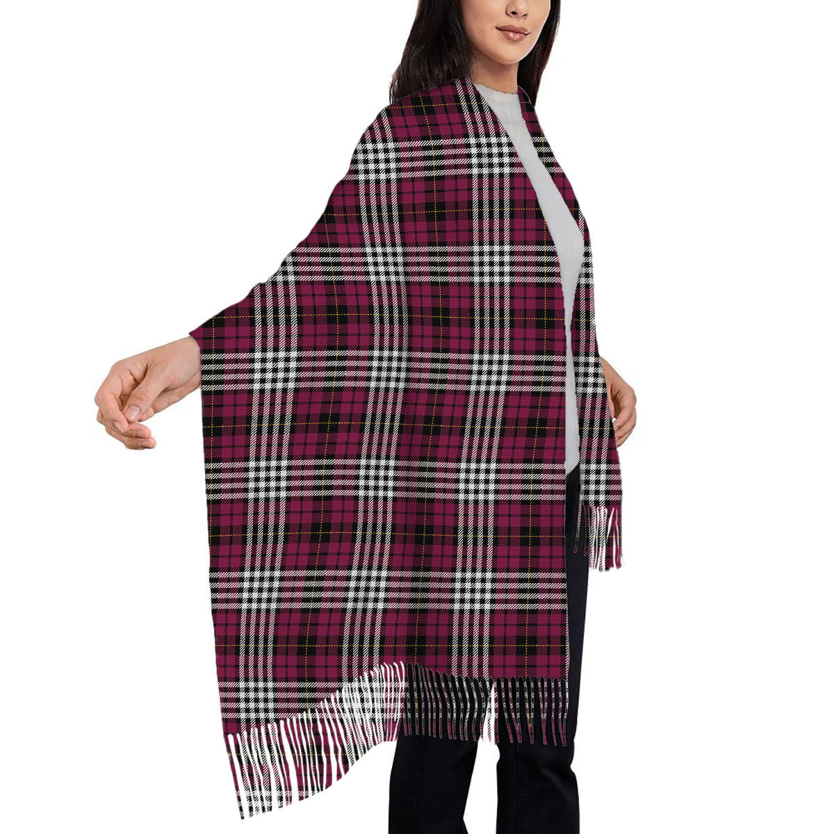 ScotsTee Shop Scottish Little of Morton Rigg Modern Solf Tartan Plaid Tassel Winter Scarf