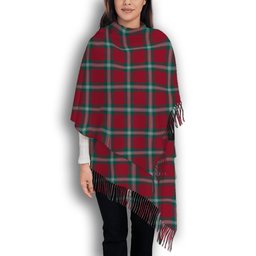 ScotsTee Shop Scottish MacLaine of Loch Buie Modern Solf Tartan Plaid Tassel Winter Scarf