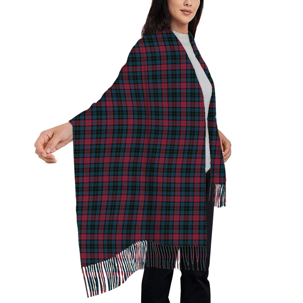 ScotsTee Shop Scottish Lindsay-McGee Modern Clan Solf Tartan Plaid Tassel Winter Scarf
