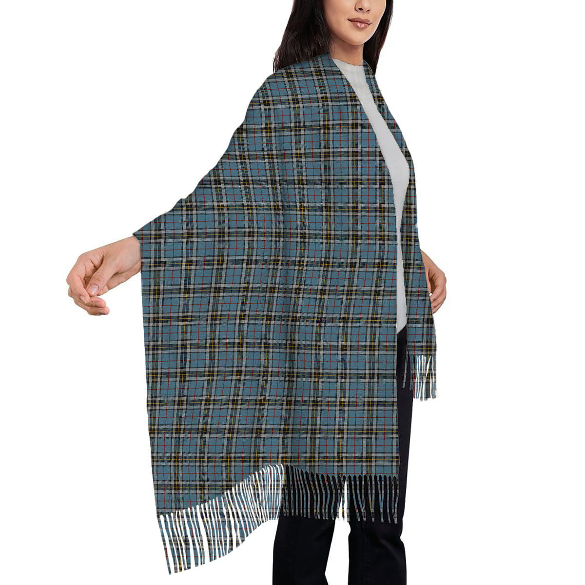 ScotsTee Shop Scottish McTavish Dress Solf Tartan Plaid Tassel Winter Scarf