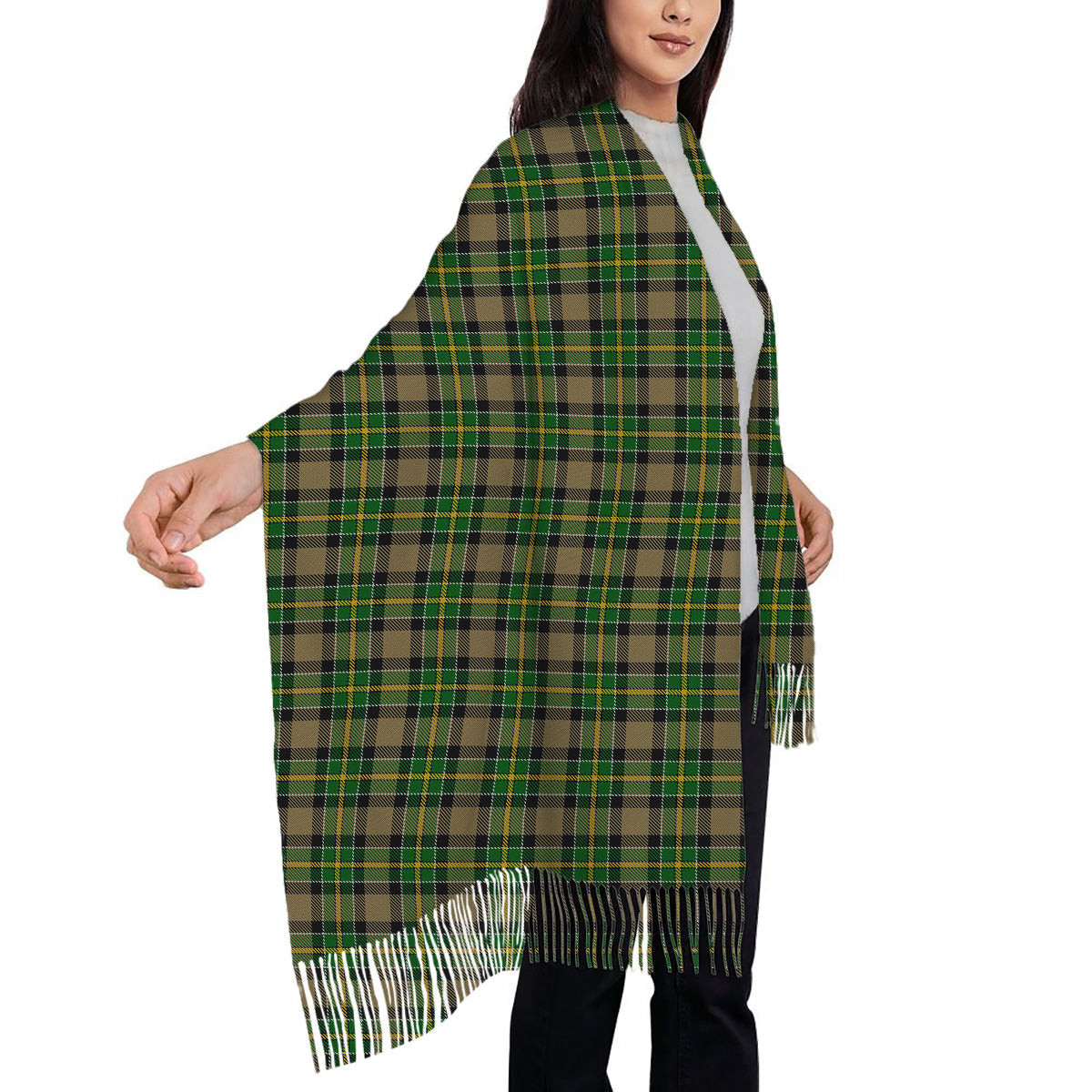 ScotsTee Shop Scottish Hamilton of Brandon Solf Tartan Plaid Tassel Winter Scarf