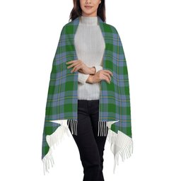 ScotsTee Shop Scottish Irvine of Bonshaw Ancient Solf Tartan Plaid Tassel Winter Scarf