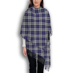 ScotsTee Shop Scottish MacPherson Dress Blue Solf Tartan Plaid Tassel Winter Scarf