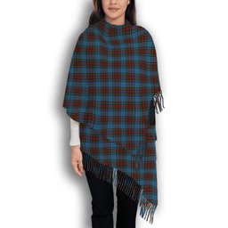 ScotsTee Shop Scottish Stewart Royal Blue Solf Tartan Plaid Tassel Winter Scarf