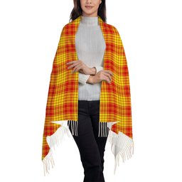 ScotsTee Shop Scottish McMillan Dress Modern Solf Tartan Plaid Tassel Winter Scarf