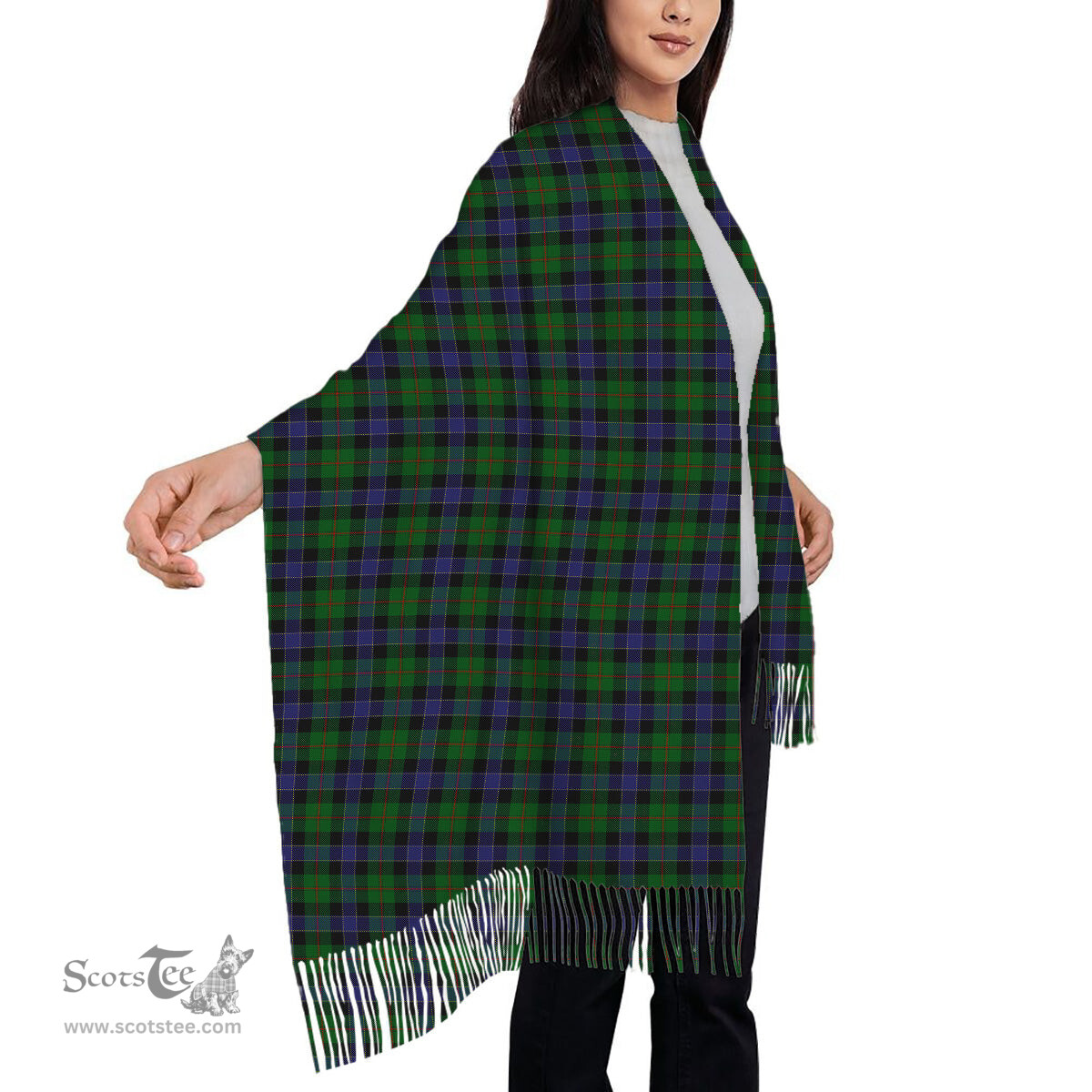 ScotsTee Shop Scottish Ogilvie of Inverarity VS 2 Solf Tartan Plaid Tassel Winter Scarf