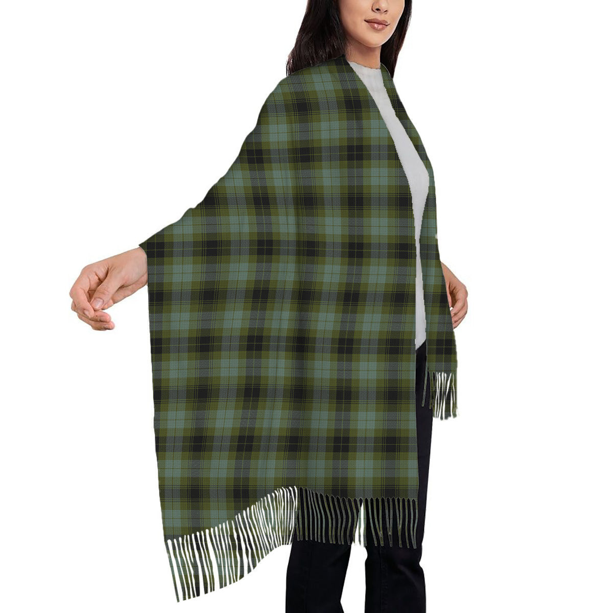 ScotsTee Shop Scottish MacIver Family Solf Tartan Plaid Tassel Winter Scarf