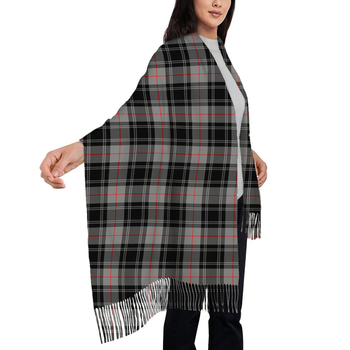 ScotsTee Shop Scottish Moffat Modern SC Solf Tartan Plaid Tassel Winter Scarf