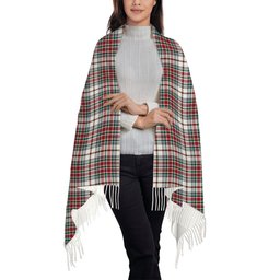 ScotsTee Shop Scottish McBain Dress Modern Solf Tartan Plaid Tassel Winter Scarf