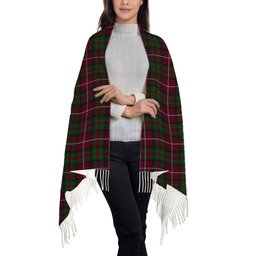ScotsTee Shop Scottish Stewart of Bute Hunting Solf Tartan Plaid Tassel Winter Scarf