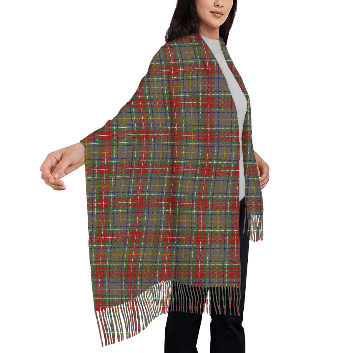 ScotsTee Shop Scottish Muirhead Hunting Modern Solf Tartan Plaid Tassel Winter Scarf