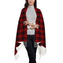 ScotsTee Shop Scottish MacLeod of Raasay Solf Tartan Plaid Tassel Winter Scarf