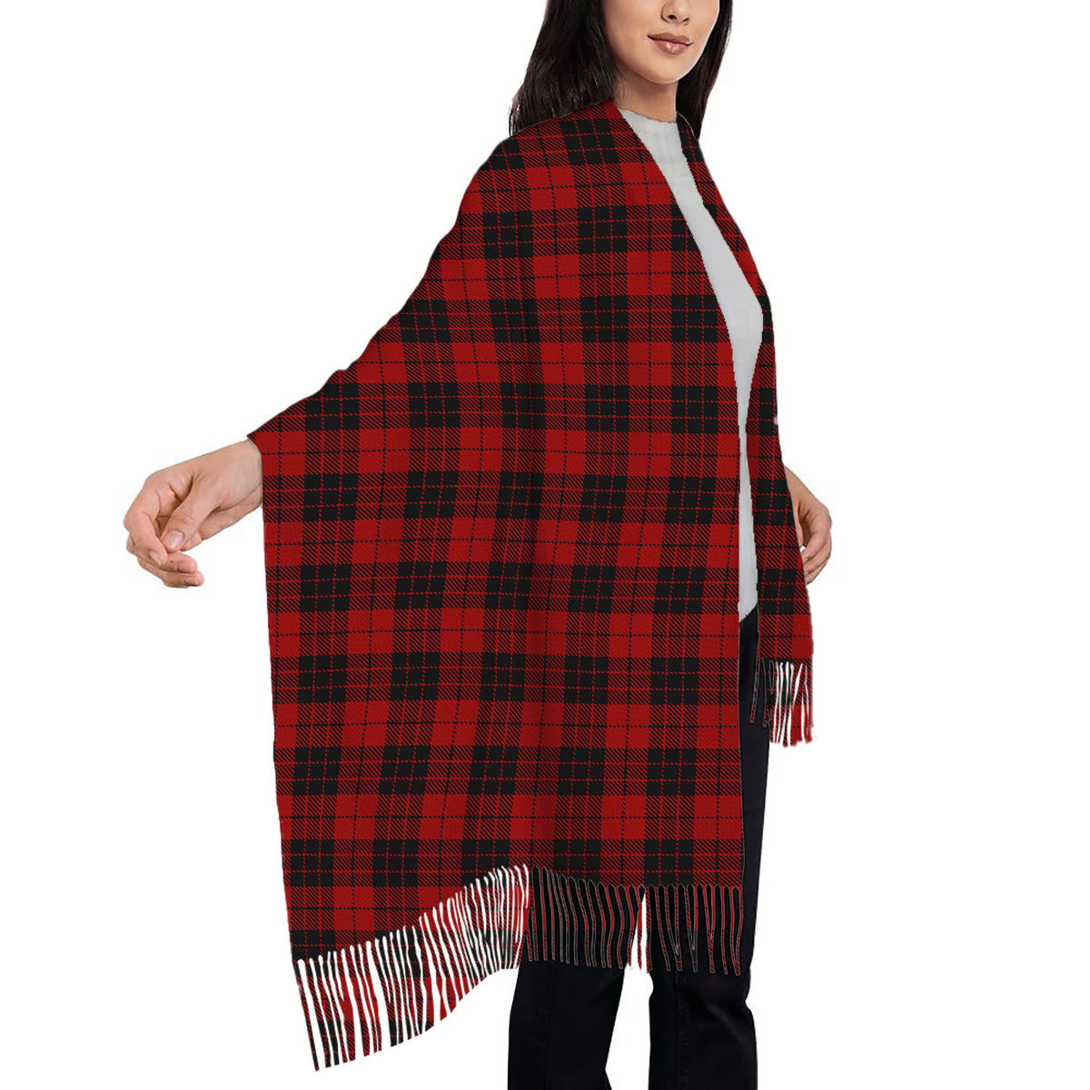 ScotsTee Shop Scottish MacLeod of Raasay Solf Tartan Plaid Tassel Winter Scarf