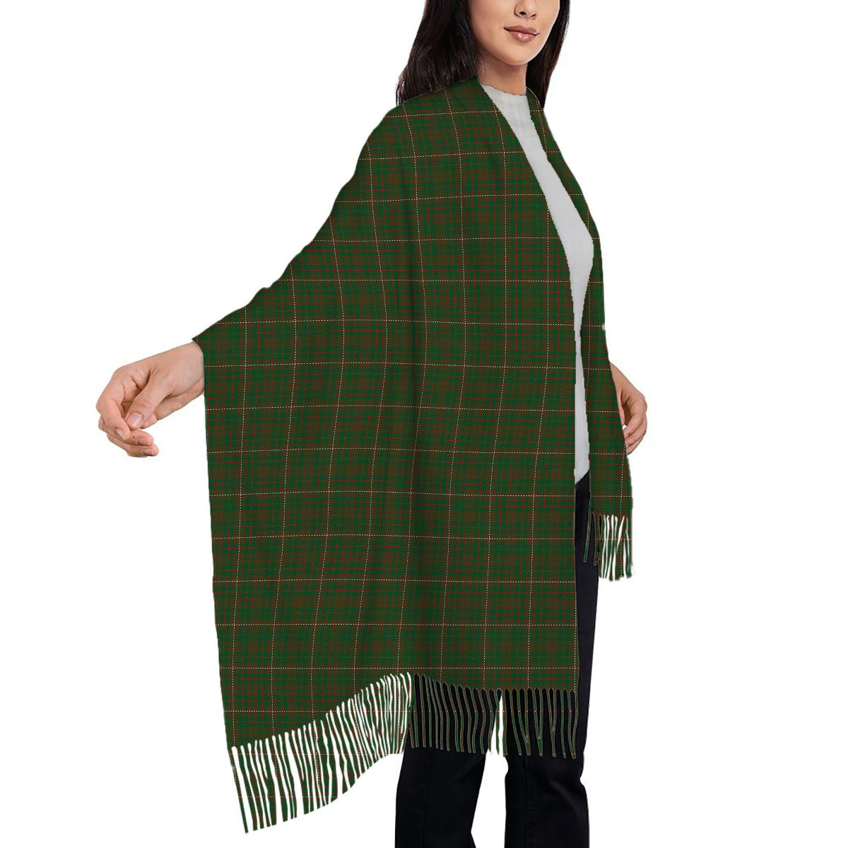ScotsTee Shop Scottish MacKinnon Hunting Solf Tartan Plaid Tassel Winter Scarf
