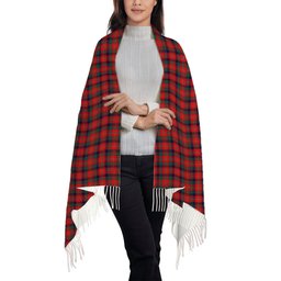 ScotsTee Shop Scottish Robertson White line New Modern Solf Tartan Plaid Tassel Winter Scarf