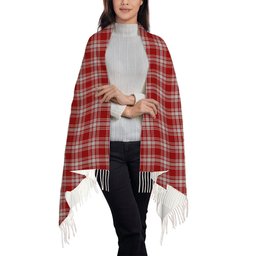 ScotsTee Shop Scottish Menzies 1815 Solf Tartan Plaid Tassel Winter Scarf