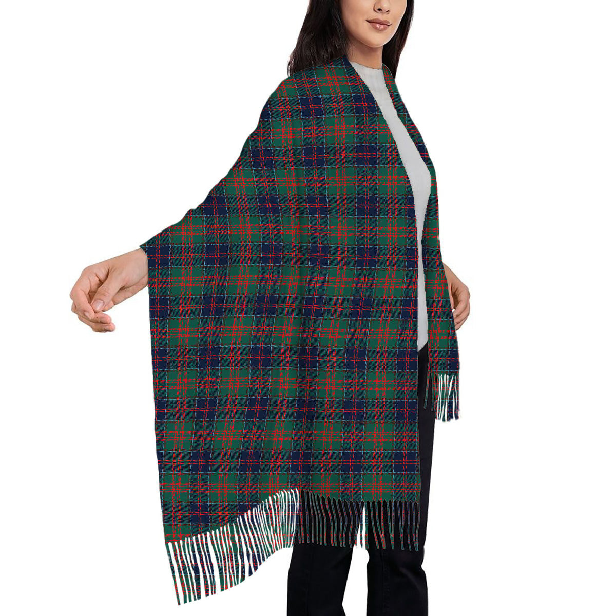 ScotsTee Shop Scottish Stewart of Appin Hunting Modern Clan Solf Tartan Plaid Tassel Winter Scarf