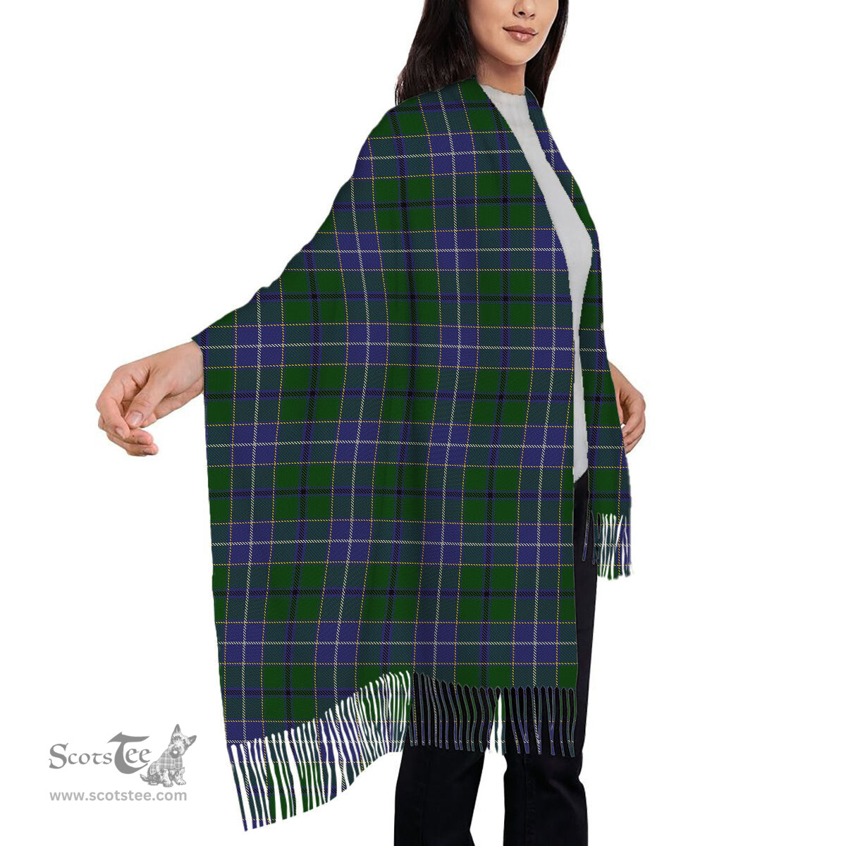 ScotsTee Shop Scottish Wishart Hunting Solf Tartan Plaid Tassel Winter Scarf