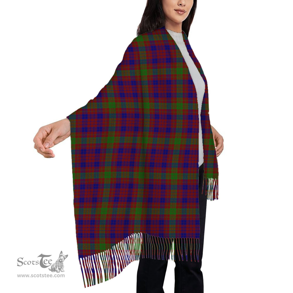 ScotsTee Shop Scottish MacTier of Durris Solf Tartan Plaid Tassel Winter Scarf