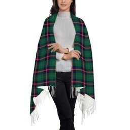 ScotsTee Shop Scottish Young Modern Clan Solf Tartan Plaid Tassel Winter Scarf