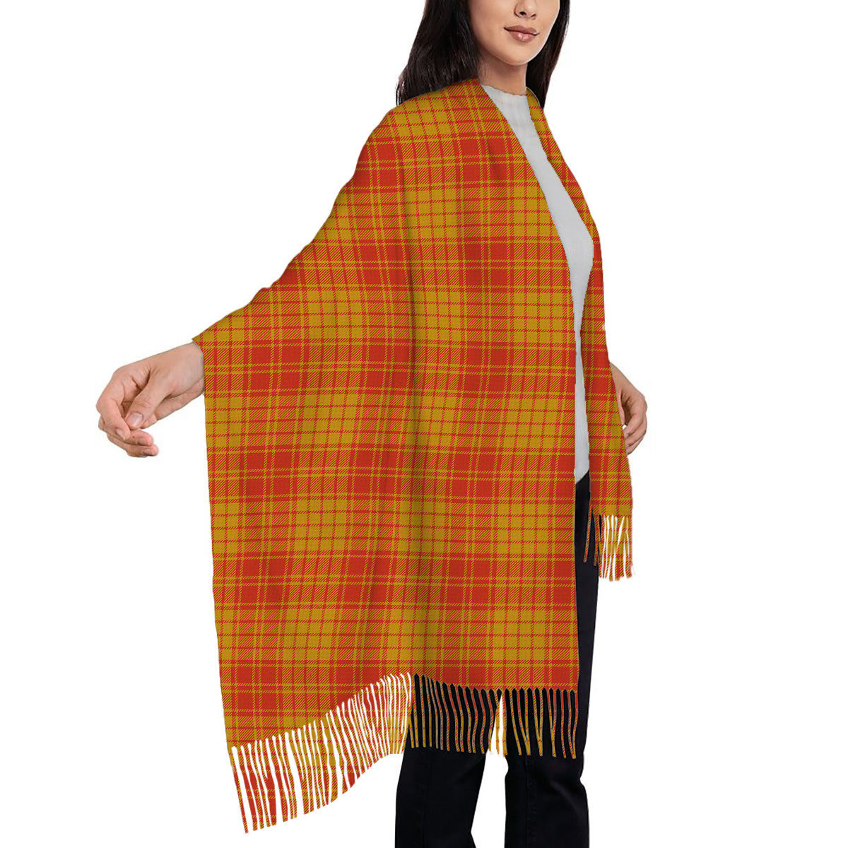 ScotsTee Shop Scottish McMillan Dress Ancient Solf Tartan Plaid Tassel Winter Scarf