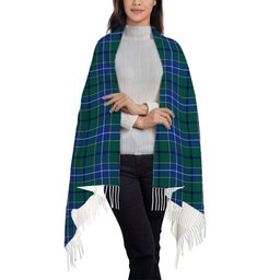 ScotsTee Shop Scottish Wishart Hunting Modern Clan Solf Tartan Plaid Tassel Winter Scarf