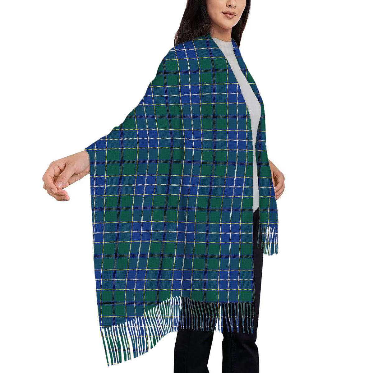 ScotsTee Shop Scottish Wishart Hunting Modern Clan Solf Tartan Plaid Tassel Winter Scarf