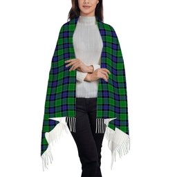 ScotsTee Shop Scottish Graham of Menteith Modern Solf Tartan Plaid Tassel Winter Scarf