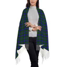 ScotsTee Shop Scottish Robertson Hunting Modern Solf Tartan Plaid Tassel Winter Scarf