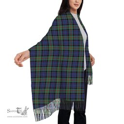 ScotsTee Shop Scottish MacFadzean or MacPhedran Solf Tartan Plaid Tassel Winter Scarf
