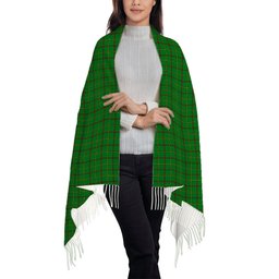 ScotsTee Shop Scottish Tribe of Mar Solf Tartan Plaid Tassel Winter Scarf