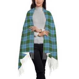 ScotsTee Shop Scottish Irvine of Glentulchan Modern Solf Tartan Plaid Tassel Winter Scarf