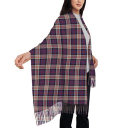 ScotsTee Shop Scottish MacDonald Pattern of Plaids Solf Tartan Plaid Tassel Winter Scarf