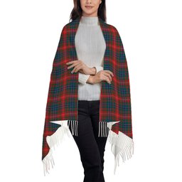 ScotsTee Shop Scottish Wilson Modern Tartan Solf Tartan Plaid Tassel Winter Scarf