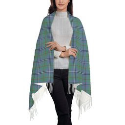 ScotsTee Shop Scottish Irvine of Glentulchan Ancient Solf Tartan Plaid Tassel Winter Scarf