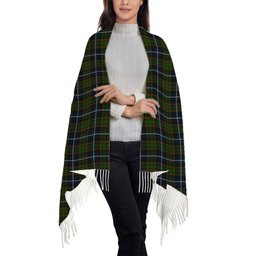 ScotsTee Shop Scottish McRae Hunting Solf Tartan Plaid Tassel Winter Scarf
