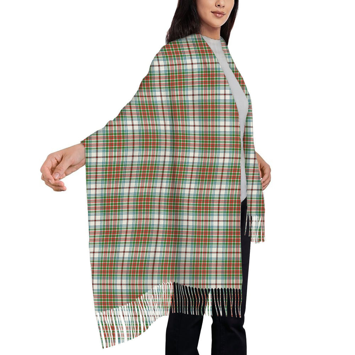 ScotsTee Shop Scottish McBean Dress Ancient Solf Tartan Plaid Tassel Winter Scarf