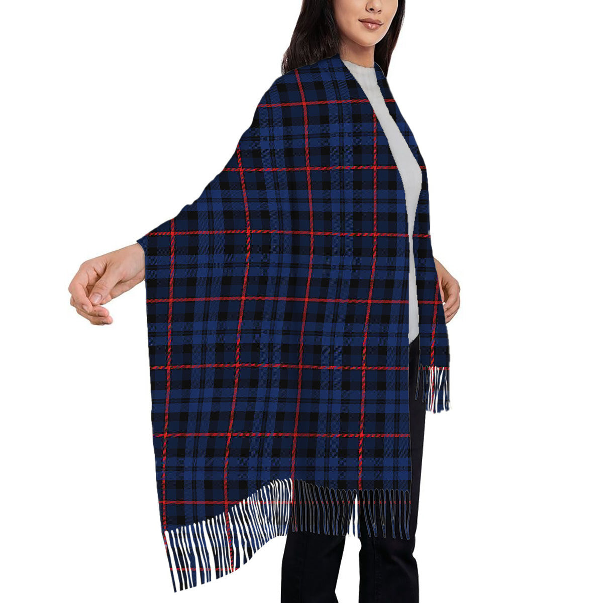 ScotsTee Shop Scottish MacCorquodale Modern Solf Tartan Plaid Tassel Winter Scarf