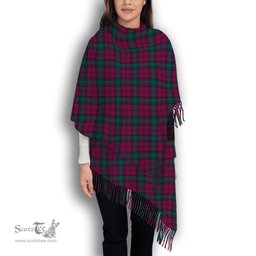 ScotsTee Shop Scottish Lindsay #2 Modern Clan Solf Tartan Plaid Tassel Winter Scarf