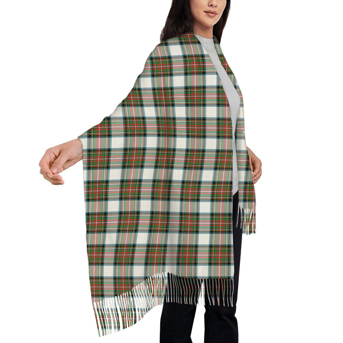 ScotsTee Shop Scottish Stewart Dress Ancient Solf Tartan Plaid Tassel Winter Scarf