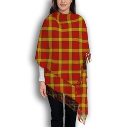 ScotsTee Shop Scottish Maguire Black Solf Tartan Plaid Tassel Winter Scarf