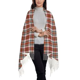 ScotsTee Shop Scottish MacAlister Dress Modern Solf Tartan Plaid Tassel Winter Scarf