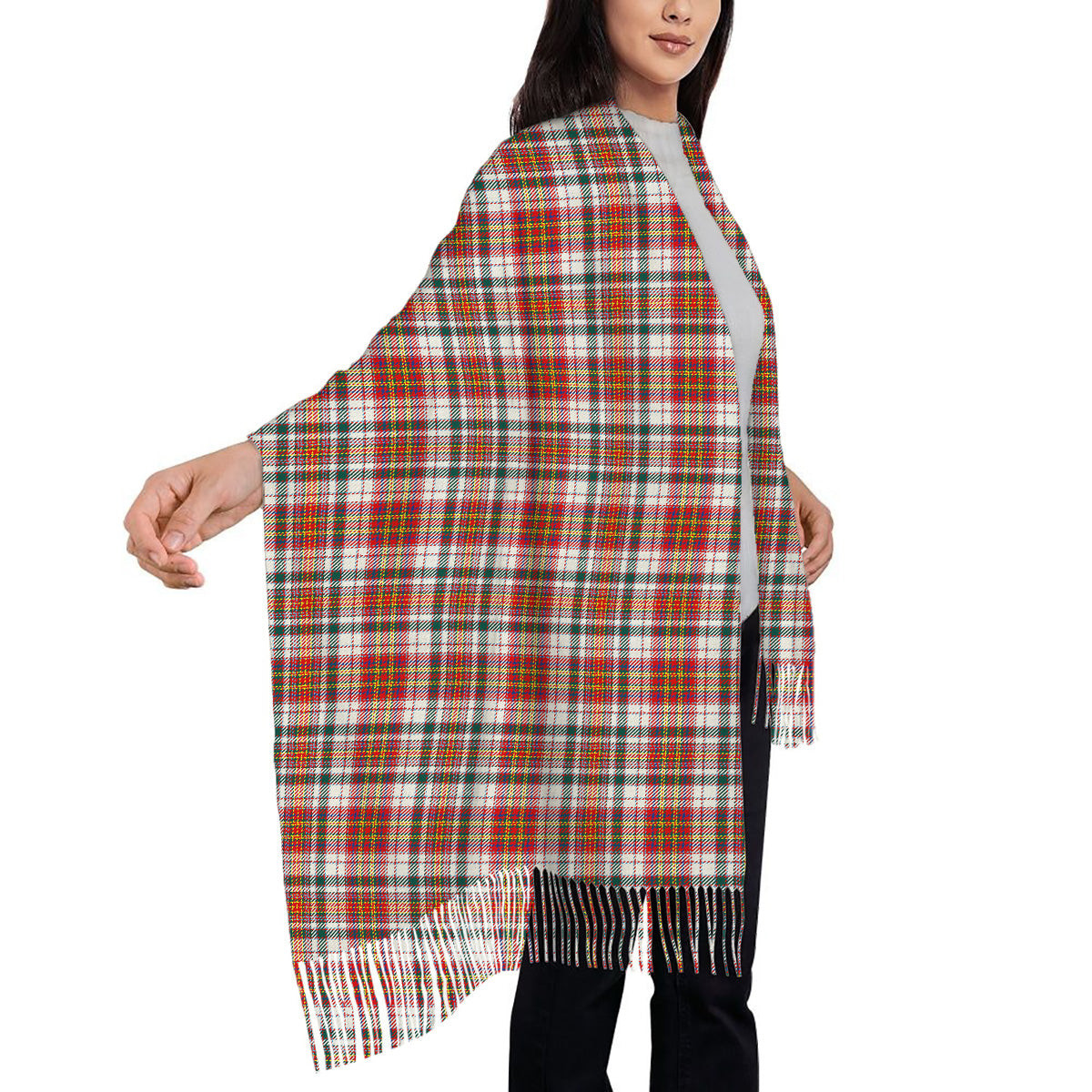 ScotsTee Shop Scottish MacAlister Dress Modern Solf Tartan Plaid Tassel Winter Scarf