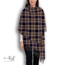 ScotsTee Shop Scottish Stewart Navy Solf Tartan Plaid Tassel Winter Scarf