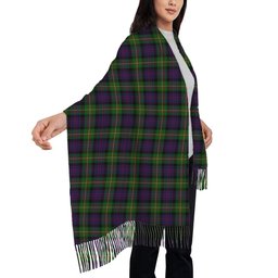 ScotsTee Shop Scottish MacDonell of Glengarry 3 Solf Tartan Plaid Tassel Winter Scarf