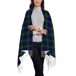 ScotsTee Shop Scottish MacKinlay Modern Solf Tartan Plaid Tassel Winter Scarf