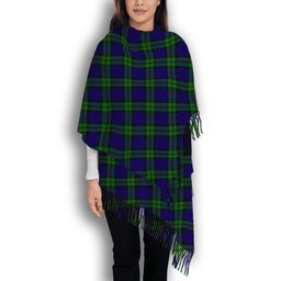 ScotsTee Shop Scottish MacKinlay Modern Solf Tartan Plaid Tassel Winter Scarf