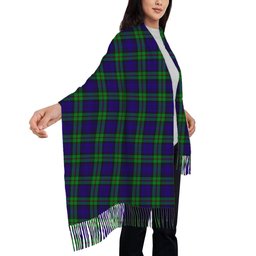 ScotsTee Shop Scottish MacKinlay Modern Solf Tartan Plaid Tassel Winter Scarf