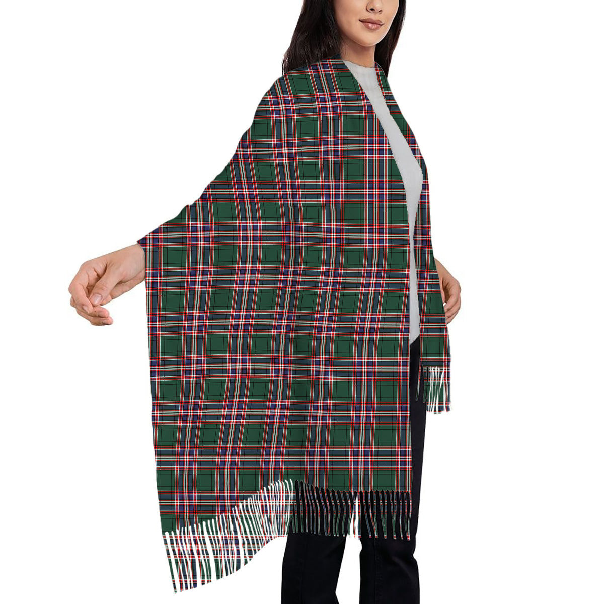 ScotsTee Shop Scottish MacFarlane Hunting Modern Solf Tartan Plaid Tassel Winter Scarf